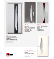 Type 1117 ModernLine – Six Stone ModernLine Float Glass Entry Door, Anthracite Grey RAL, Walnut Interior, Stainless Rosette, Multi-Point Locking & Advanced Weather Seal